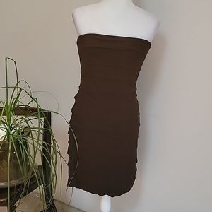 Bailey 44 brown strapless dress M